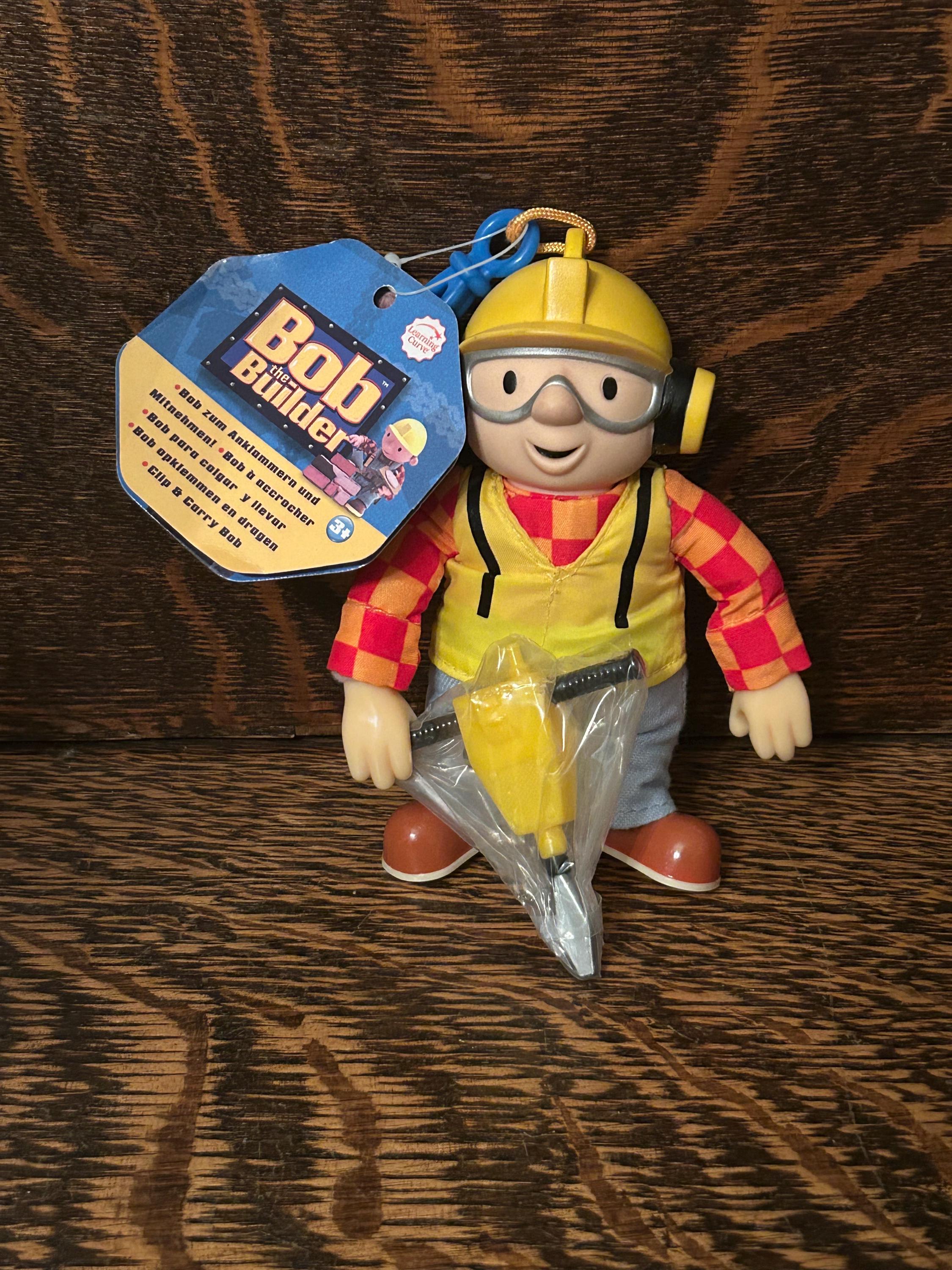 2006 Bob the Builder Plush Keychain Rare Backpack Clip