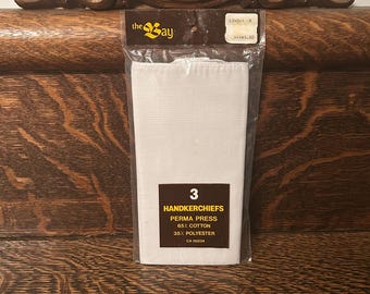 Vintage The Bay Handkerchiefs 3 Perma Press Handkerchiefs Hudson’s Bay Company