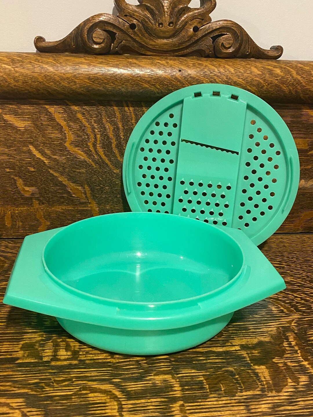 Vintage Tupperware Cheese Grater Jadeite Bowl Locking Grater Etsy