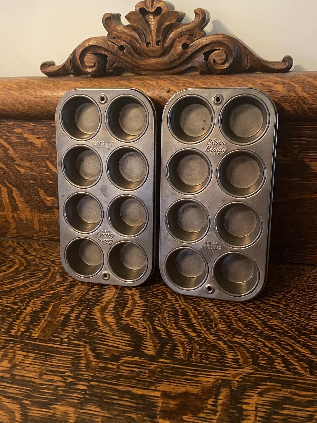 Vintage Ekcoloy Silver Beauty Muffin Tins T800-B Muffin Pan Set of 2 - Etsy
