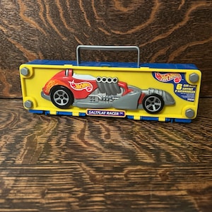 Vintage Hot Wheels Saltflat Racer Diecast Car Carrier 6 Car Carrying Case 90’s Mattel