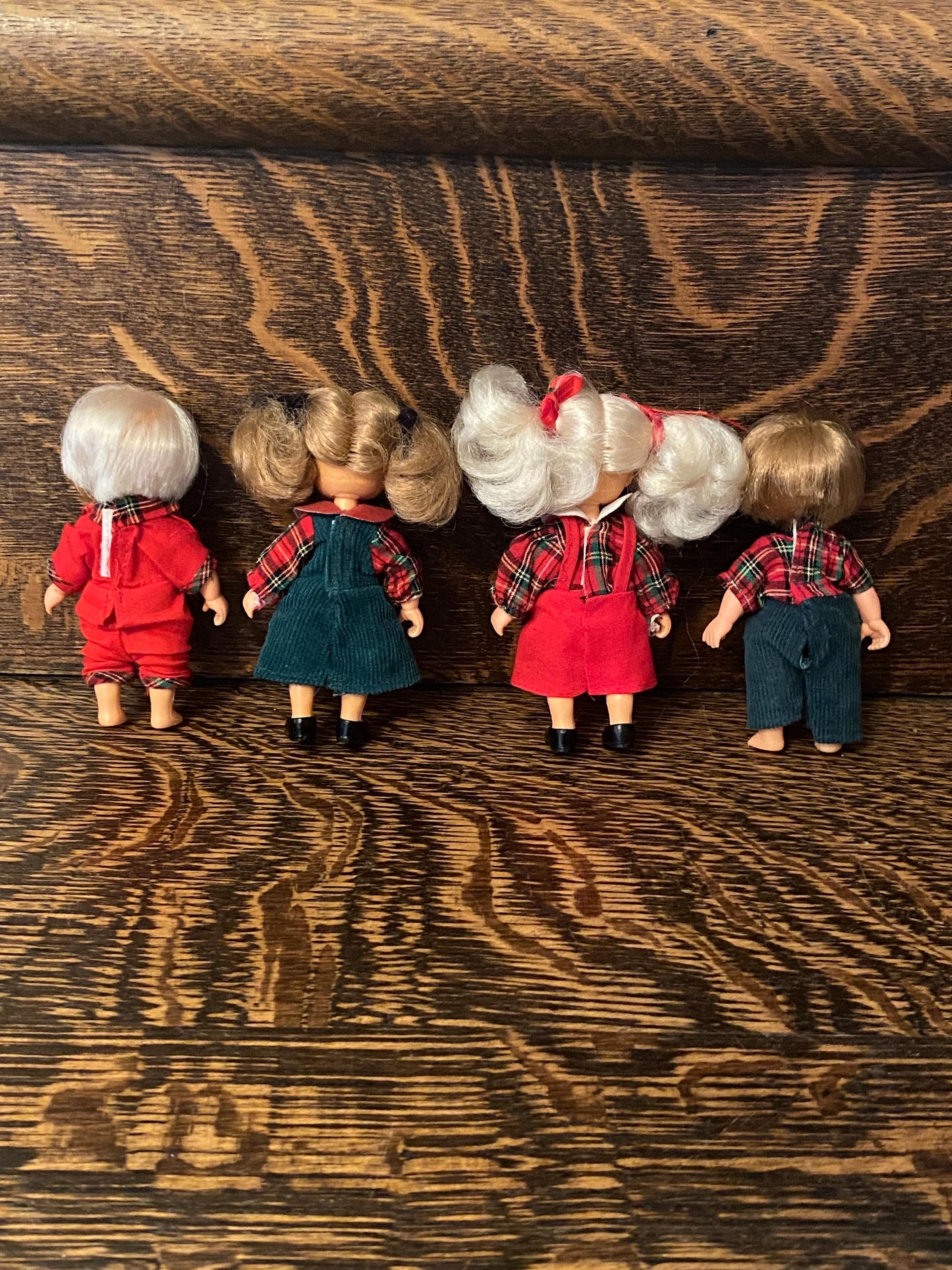 Lot De Poupées Vintage La Famille Glady Delavennat - Cheveux Mauves - Occasion