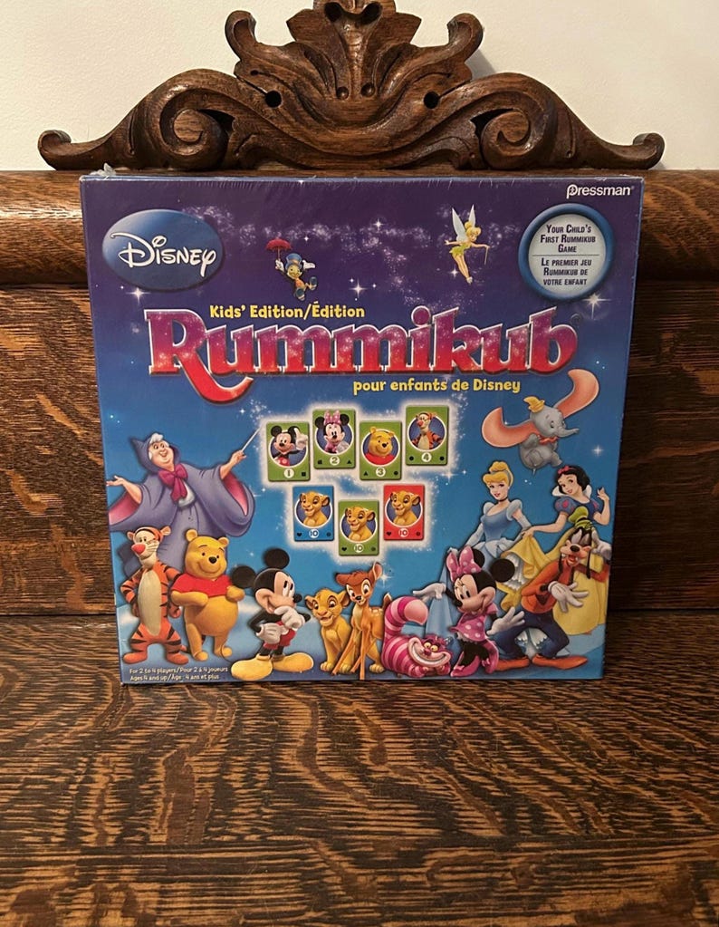 Disney Rummy Character Disney Kids’ Edition Rummikub Card Game Pressman Games - Etsy