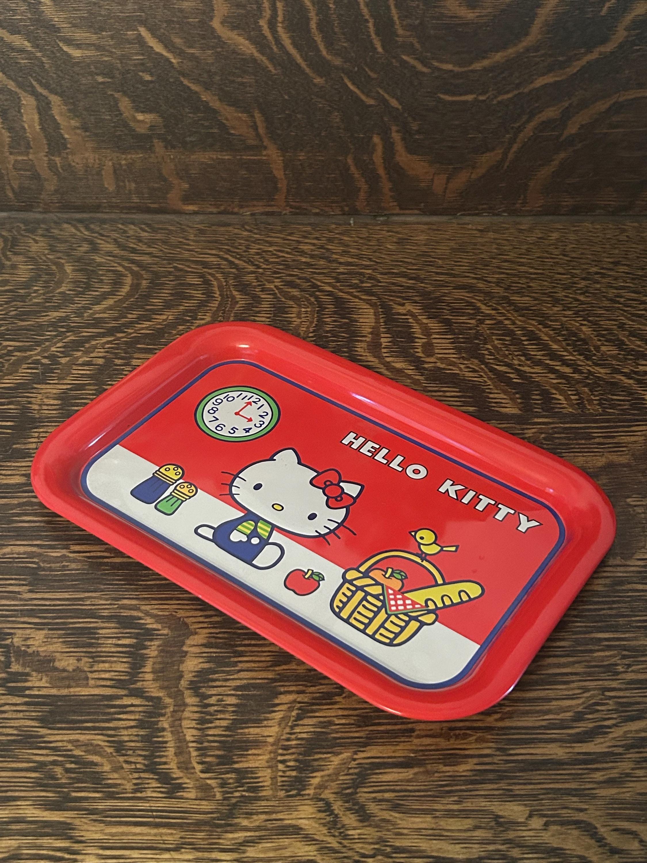 Vintage 1976 Hello Kitty Decorative Metal Tray Sanrio Japan