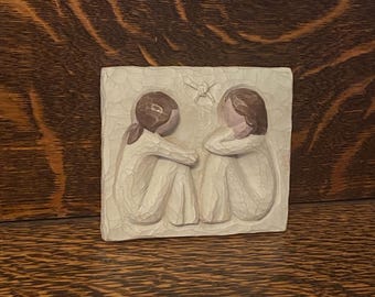 Placa de pared vintage de sauce "Amistad" 2001 Demdaco Susan Lordi