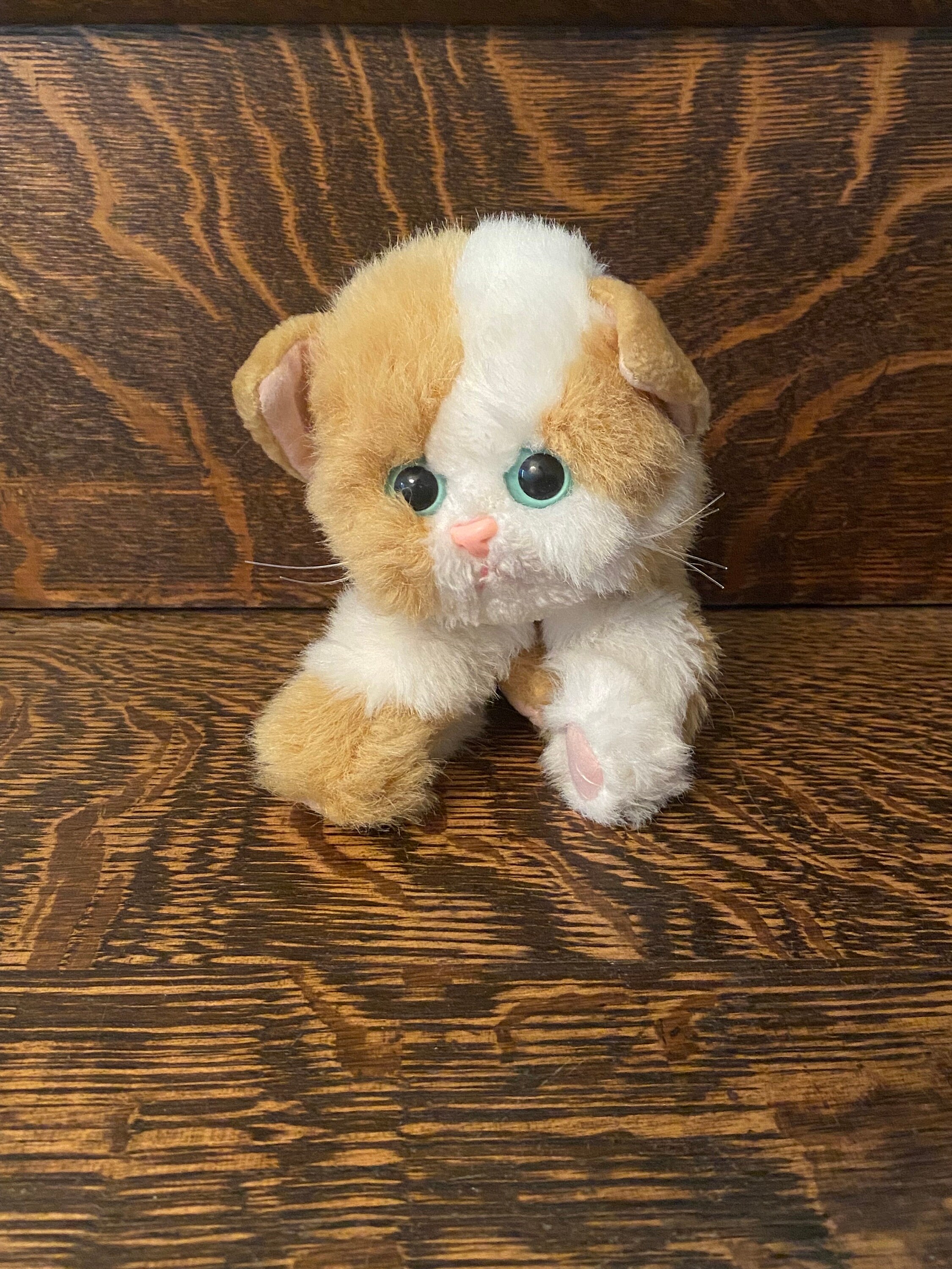 Rare 1993 Kitty Kitty Kittens TYCO Plush Calico Cat Toy Purring