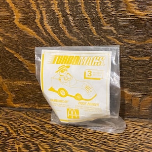 1988 Turbomacs Hamburgler Rev Up Pull Back Race Car Vintage McDonald’s Happy Meal Toy