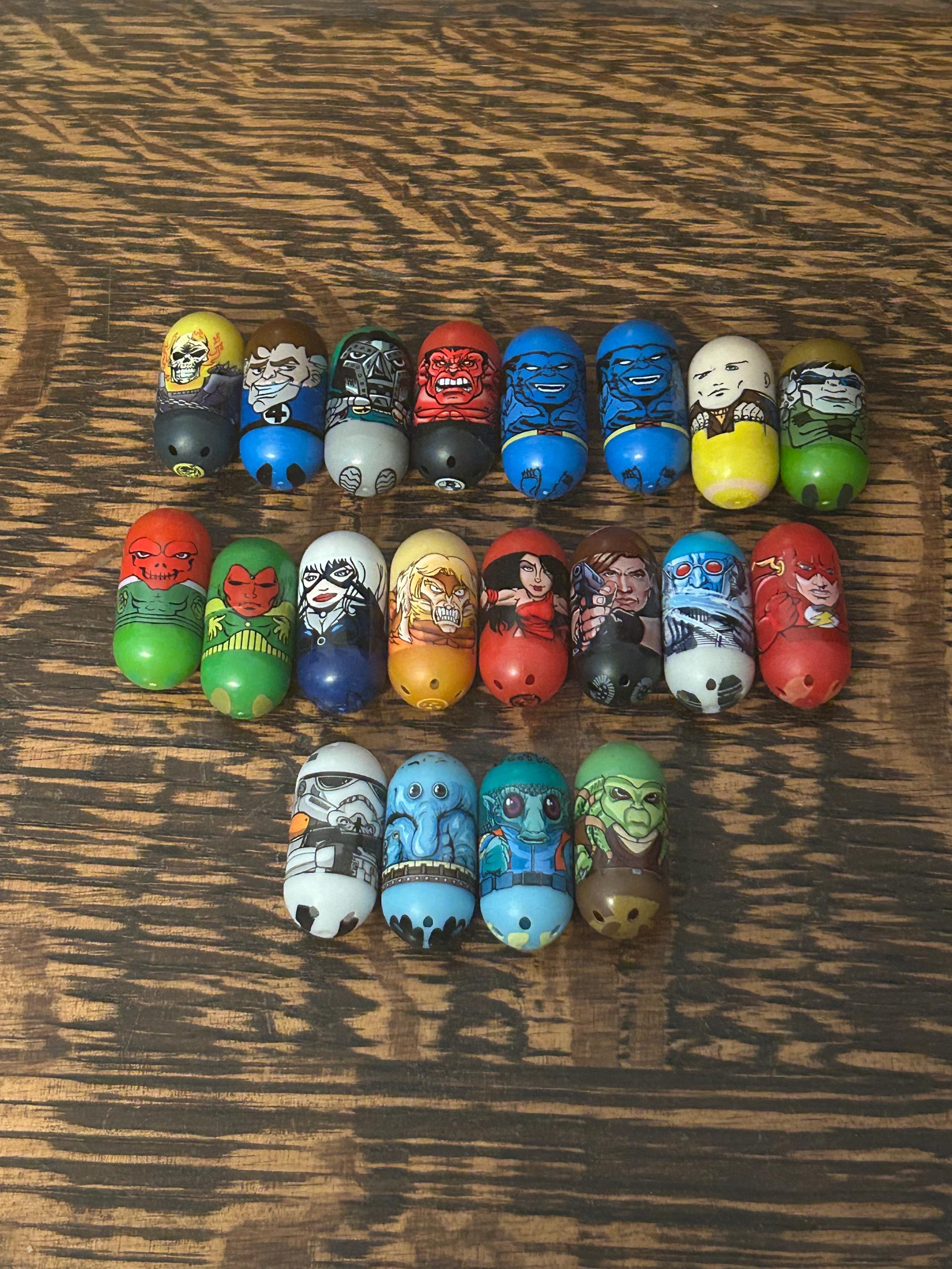 Vintage Marvel Mighty Beanz, DC Comics, Star Wars Lot of 20pcs