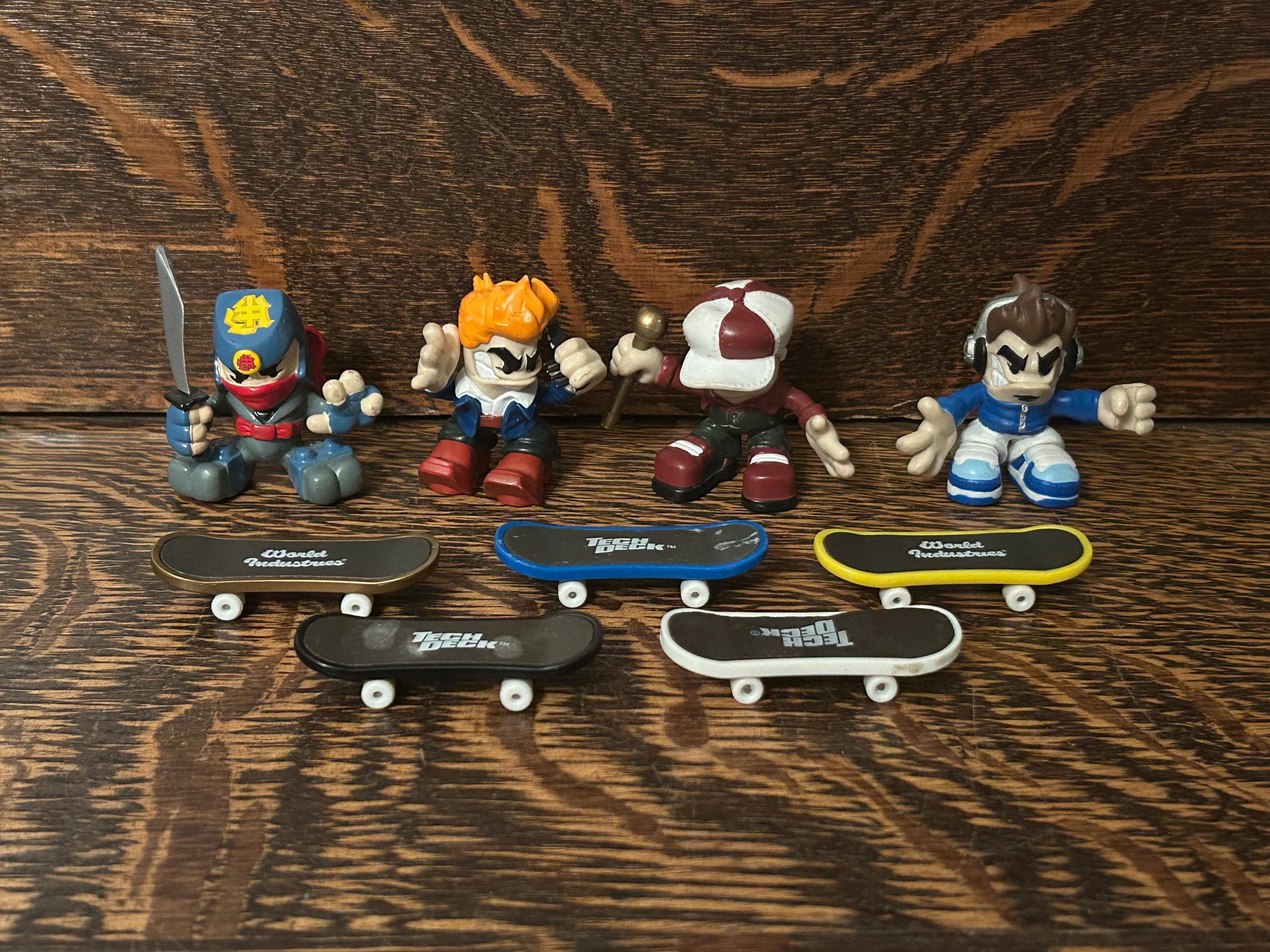 デクさん専用　伝統的な8本スポークデザイン MINILITE 14インチ2本 Vintage Tech Deck Dudes Lot Tech Deck Fingerboards Mini