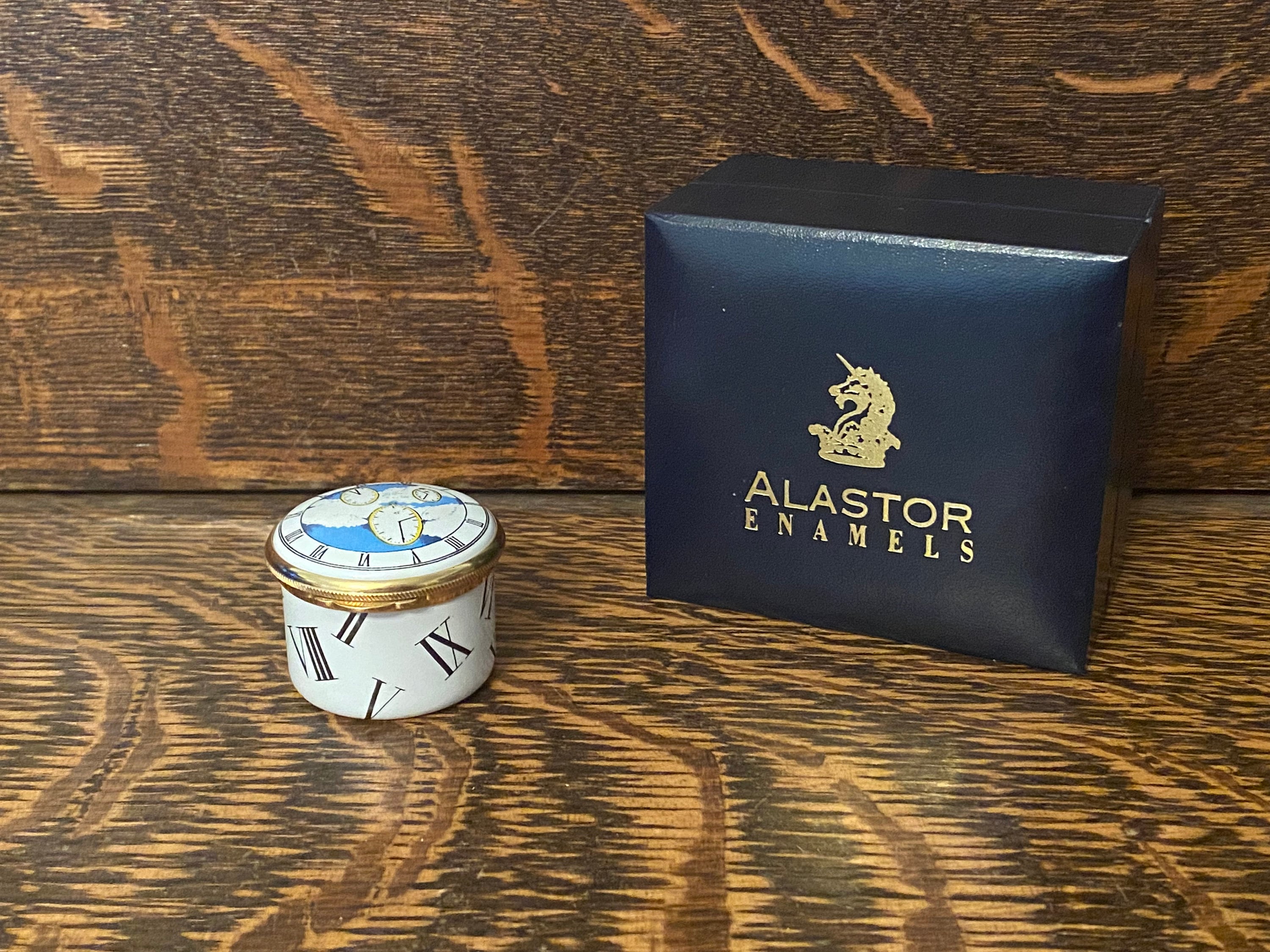 ヴィンテージ アラスターエナメル エナメル 小物入れ「Tempus Fugit