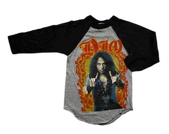 Rare Vintage 1985 DIO Sacred Heart Heavy Metal Tour Size Small 3/4