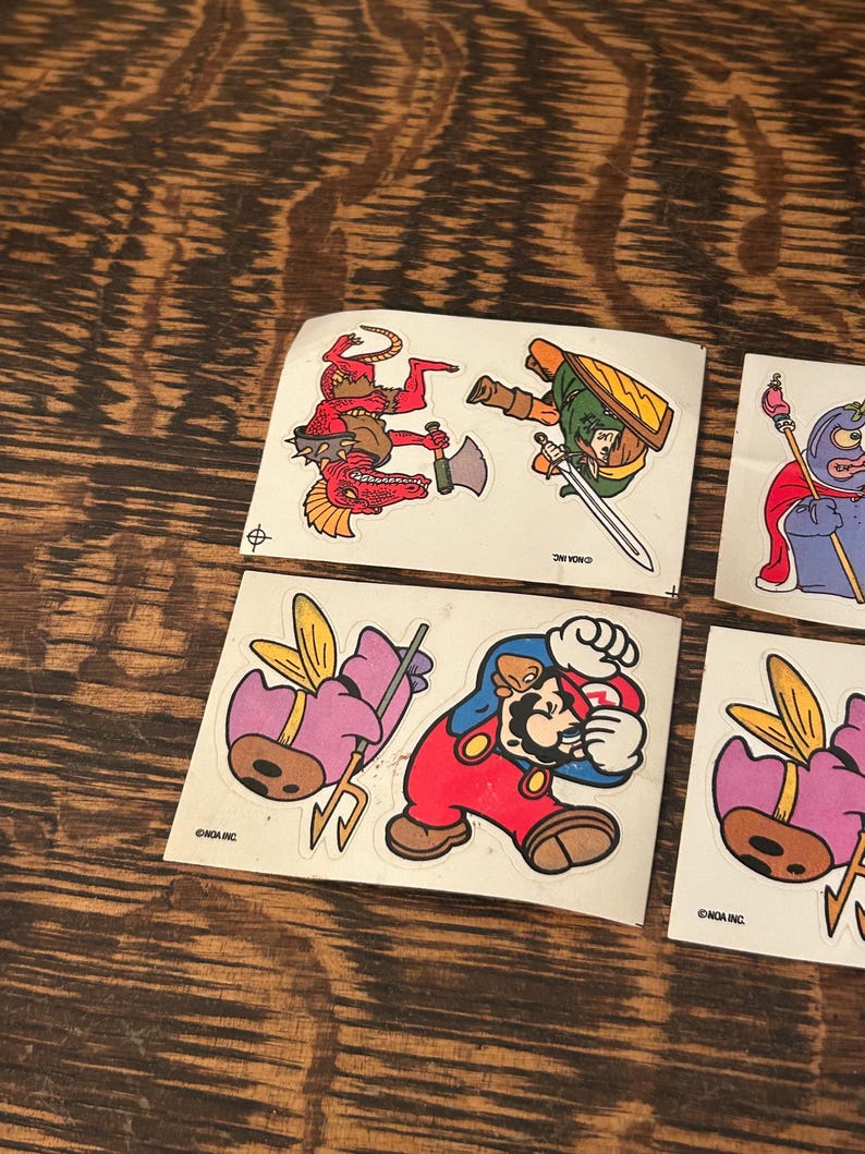 Psf Sticker Rare Vintage Nintendo Stickers Super Mario, Zelda, Kid Icarus Vending ...