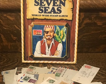 ヴィンテージ　世界切手コレクション ヴィンテージ切手コレクションブック「Seven Seas」ワールドワイド切手
