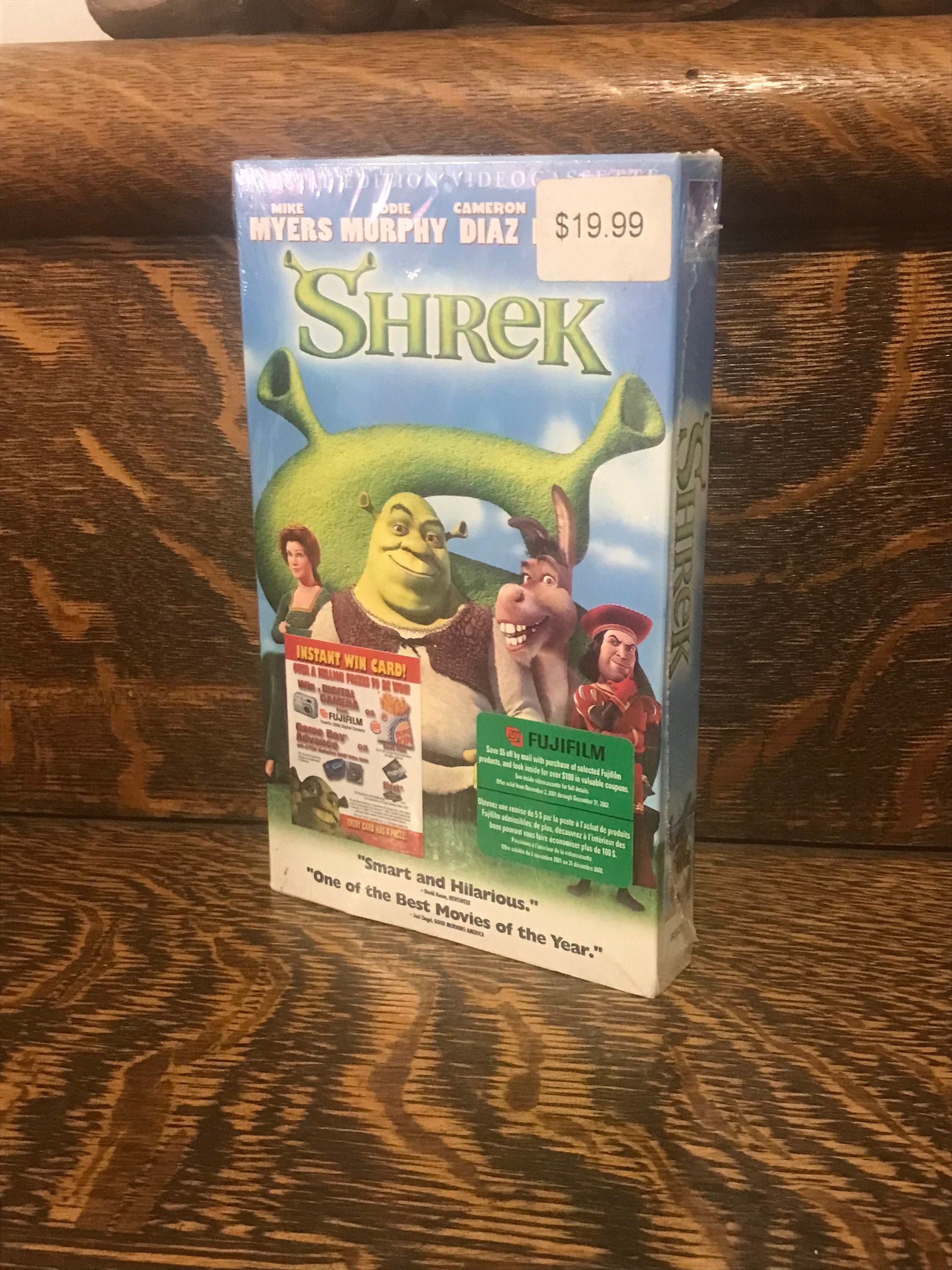 Shrek Dreamworks VHS New Old Stock Shrek Film Mike Myers Etsy Canada