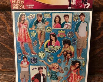 Disney’s High School Musical Stickers HSM Shimmery Stickers Zac Efron, Vanessa Hudgens, Ashley Tisdale, Corbin Bleu
