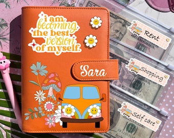 Best version of yourself BUDGET BINDER, Personalized Images Monthly Budget Planner, Cash Envelopes, A6 Budget Wallet, Budget Book