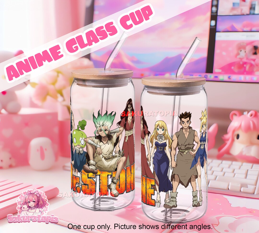 Anime Glass Cup, 16oz Beer Can Glass, Glass Coffee Cup, Glass Cups ...