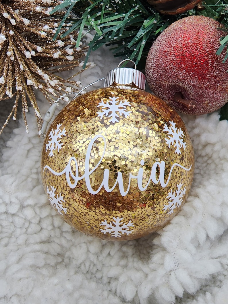 Personalized Christmas Ornaments Name Ornaments Christmas Etsy