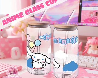 Anime Glass Cup, 16oz Beer Can Glass, Glass Coffee Cup, Glass Cups, Anime Glass Cup, Iced Coffee Glass, Glass Beer Can, Beer Can Glass Cup