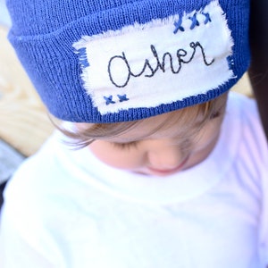 Custom Name Beanie, Name Gift For Kids, Personalozed Gift, Hand Embroidered Beanie, Children's Beanie, Personalized Hat, Custom Winter Hat image 8