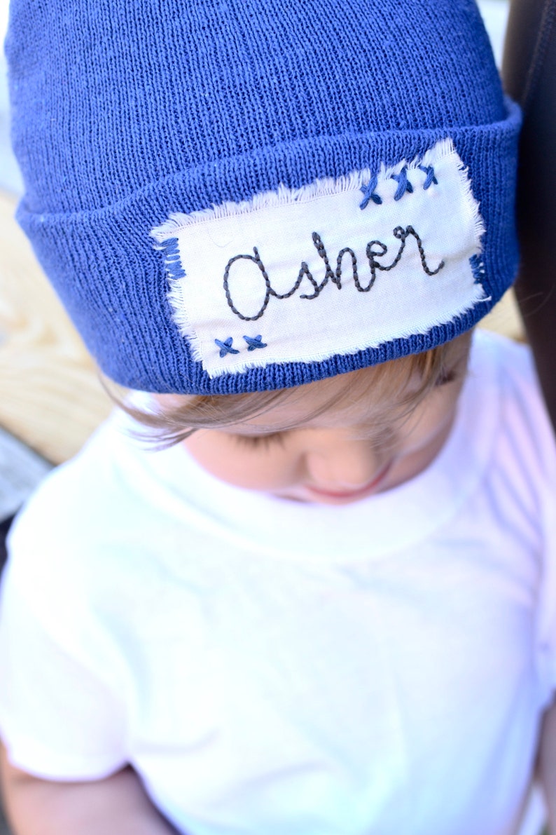 Custom Name Beanie, Name Gift For Kids, Personalozed Gift, Hand Embroidered Beanie, Children's Beanie, Personalized Hat, Custom Winter Hat image 8