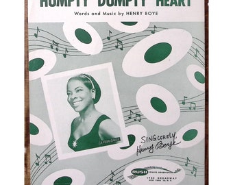 1957 La Vern Baker Humpty Dumpty Heart Autographed Henry Boye Sheet Music Z3015