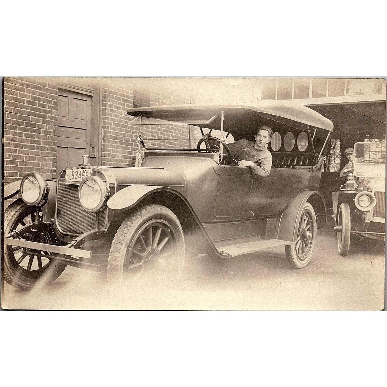 1915 Winton Fivepassenger Touring Car Driver/mechanic Real Photograph