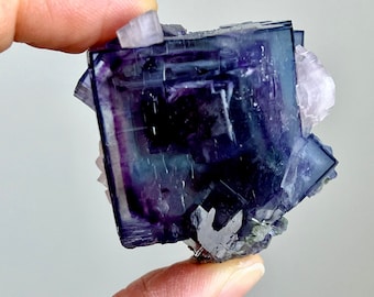 Fluorite zonée avec calcite