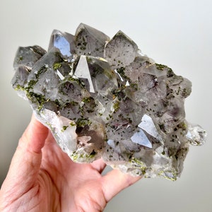 Amethyst with Epidote & Hematite Inclusions