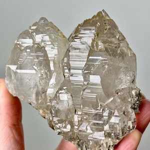 Skeletal Elestial Quartz with Iron Oxides, Hematite, Calcite, Record Keepers