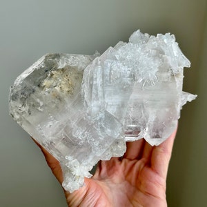 Large Faden Quartz with beautiful inclusions, rainbow flash