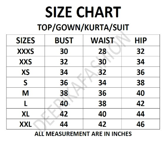 Us size to indian size clothes sale