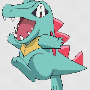 Totodile Crosstitch Pattern