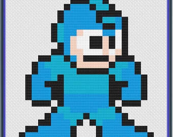 8-Bit Megaman Cross Stitch Pattern