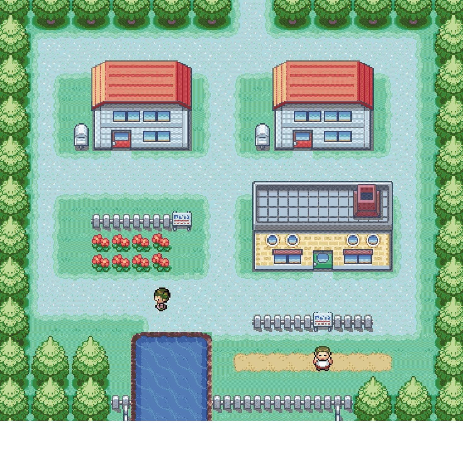 Pallet Town  Pokemon firered, Pokemon, Pixel art pokemon