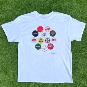 Stevenage FC inspiriertes Bier Etikett T-Shirt - Weiß