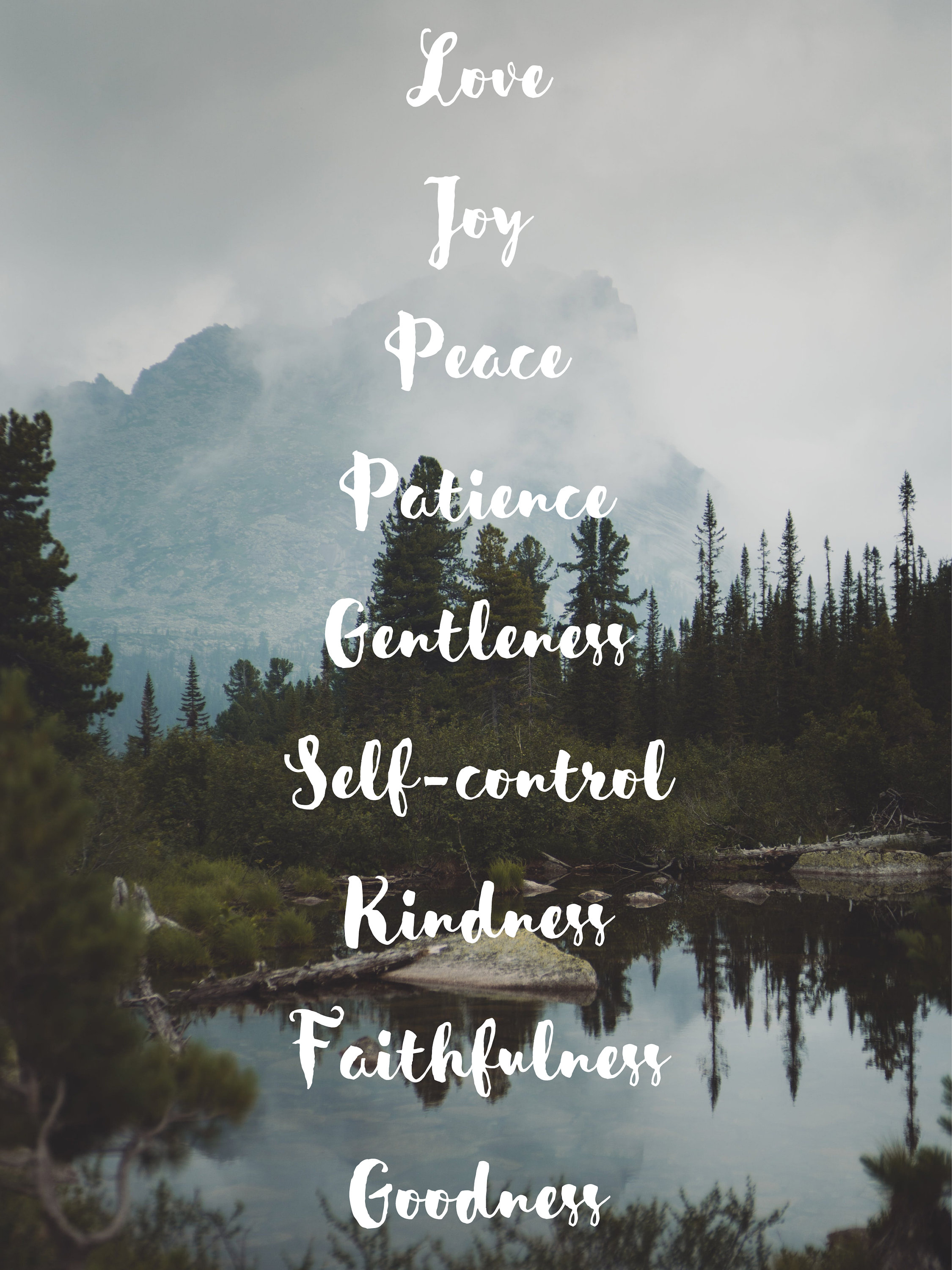 Fruit of the Holy Spirit Poster Etsy UK