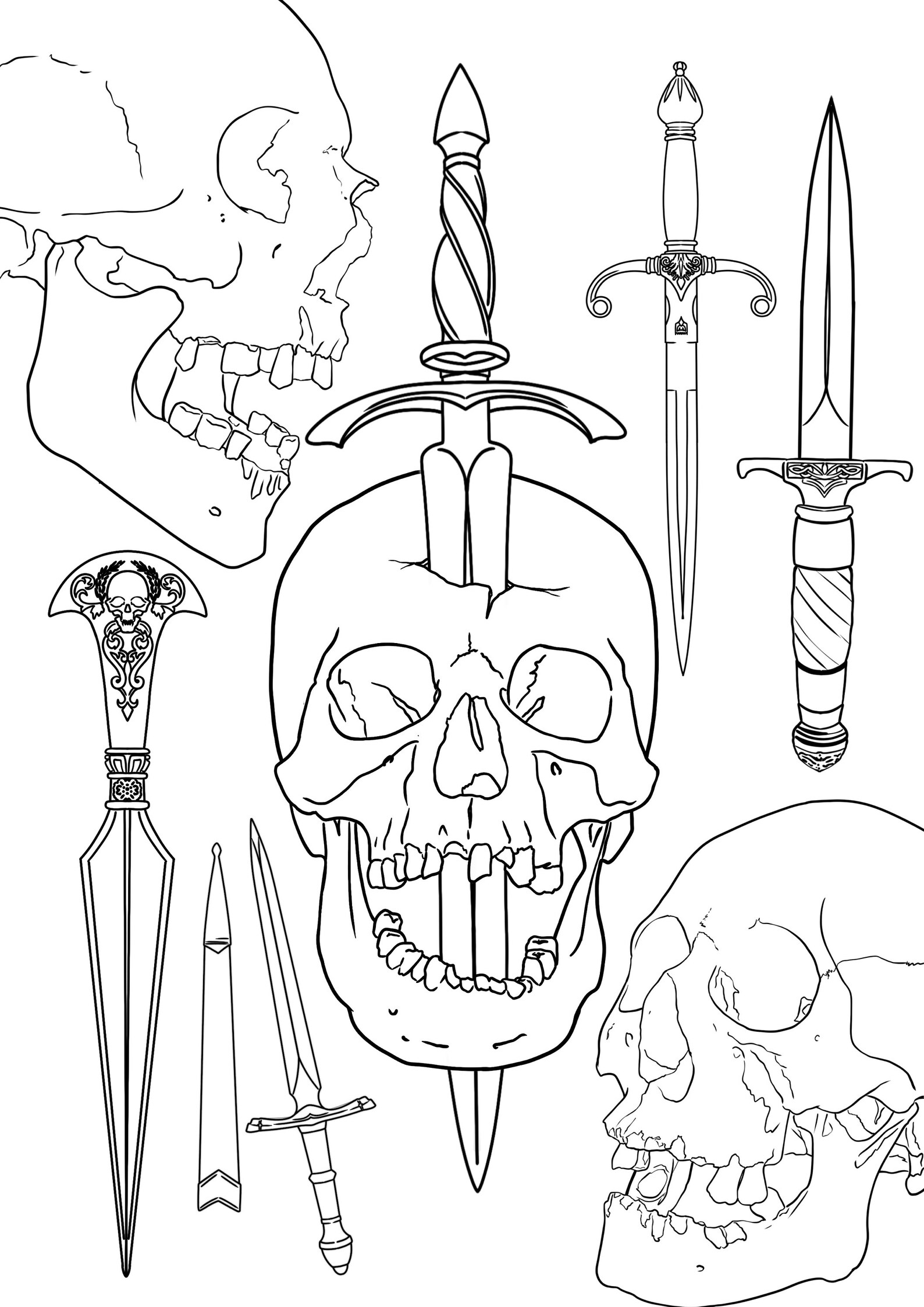 SKULLS DAGGERS PROCREATE Stamps Stencils Procreate Brushes Etsy skulls-daggers-procreate-stamps-stencils-procreate-brushes-etsy