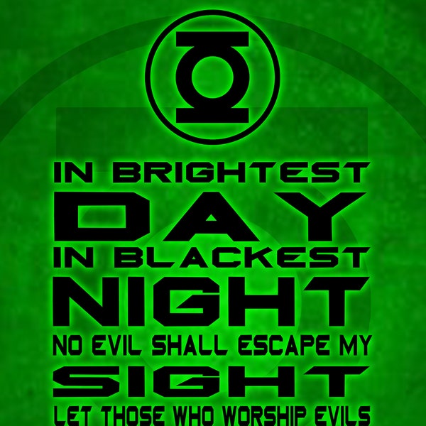 Green Lantern Corps Oath - A4