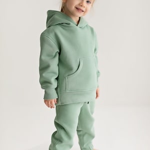 Kids Loungewear Kids Lounge Set Kids Hoodie and Sweatpants Kids Track Set Kids Jogger Set Gender Neutral Mommy and Me Set image 5