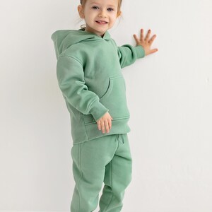 Kids Loungewear Kids Lounge Set Kids Hoodie and Sweatpants Kids Track Set Kids Jogger Set Gender Neutral Mommy and Me Set image 6