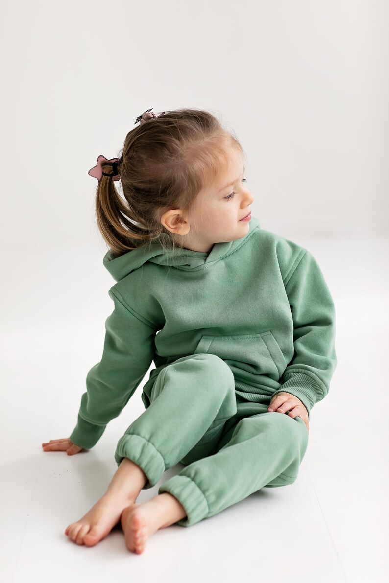 Kids Loungewear Kids Lounge Set Kids Hoodie and Sweatpants Kids Track Set Kids Jogger Set Gender Neutral Mommy and Me Set image 4