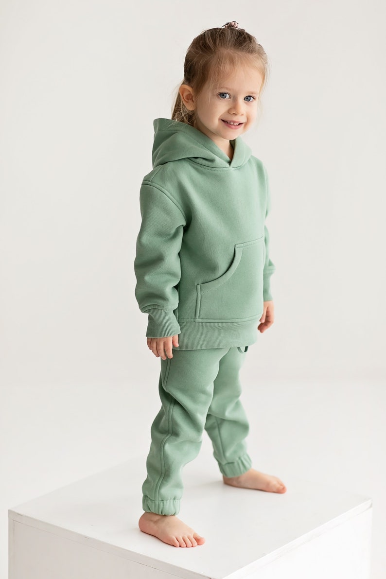 Kids Loungewear Kids Lounge Set Kids Hoodie and Sweatpants Kids Track Set Kids Jogger Set Gender Neutral Mommy and Me Set image 2