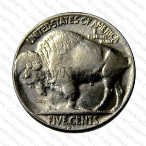 1937 D Five Cent 3 Leg Buffalo Nickel (Regular Strike) Rare & Sort After COPY Coin