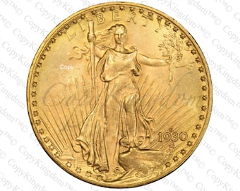 1930 S Saint Gaudens Twenty Dollar Gold Double Eagle Key Date COPY coin