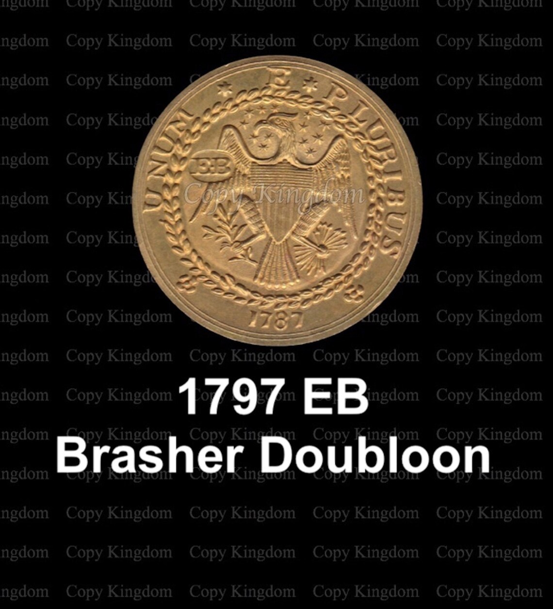 1787 Brasher Doubloon EB Very Rare American Gold COPY Coin Etsy