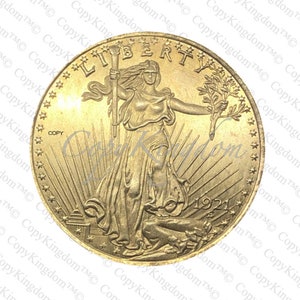 1921 Saint Gaudens Twenty Dollar Gold Double Eagle Key Date COPY coin