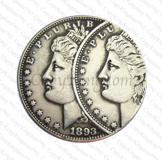 1893 S Morgan Silver Dollar Two Face Error A Very Rare & Sought