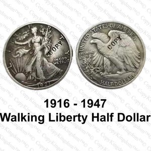1916 to 1947 Walking Liberty Half Dollar USA COPY coin
