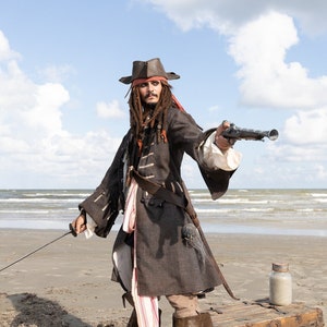 Peluca de Jack Sparrow Piratas del Caribe: en el fin del mundo (solo en blanco) ¡por favor lea la descripción!